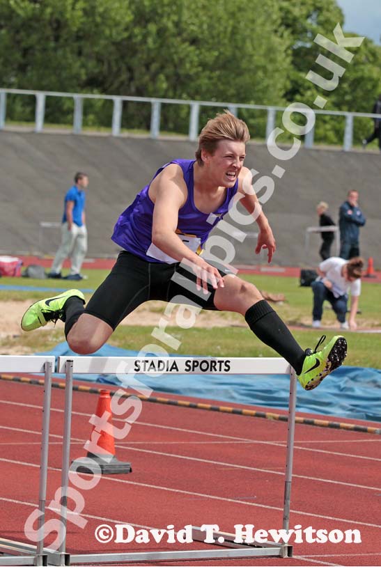 400 metres hurdles at the Annual Inter-Counties Schools, Cleveland v Cumbria v Durham v Northumberland at Claireville Stadium, Middlesbrough